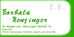 borbala menzinger business card